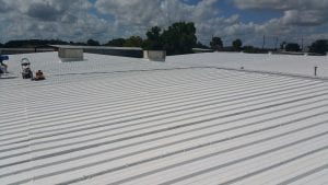 Commercial Steel Roof Painted | WeatherTech Roofing San Antonio Roofer Contractor Company Residential and Commercial