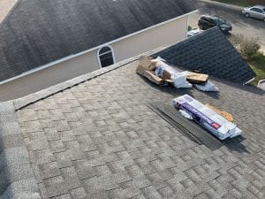Roof Replacement in San Antonio being worked on | WeatherTech Roofing San Antonio Roofer Contractor Company Residential and Commercial