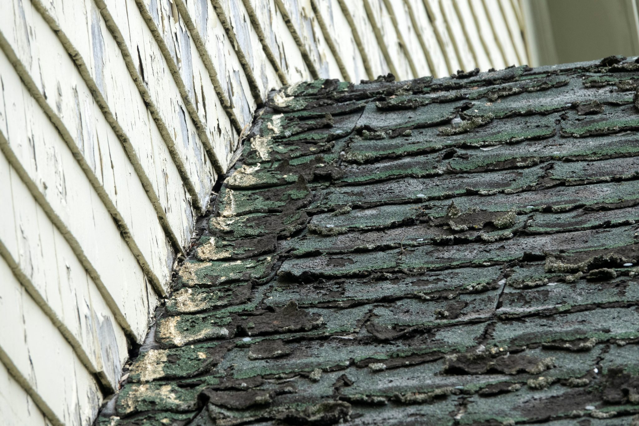 A roof that needs inspecting by a San Antonio roofing company owner